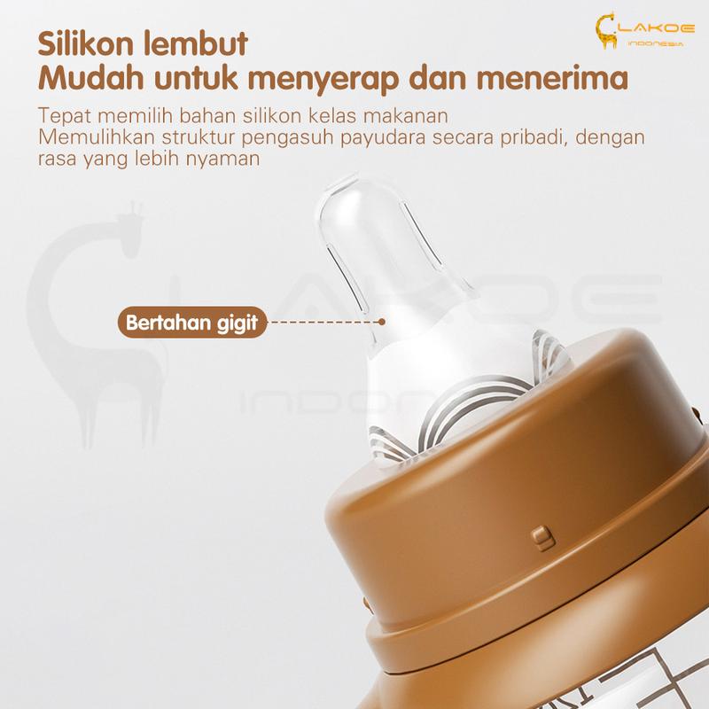LAKOE Botol Susu Bayi Botol Minum Bayi Anak PP BPA Free 240ML 6