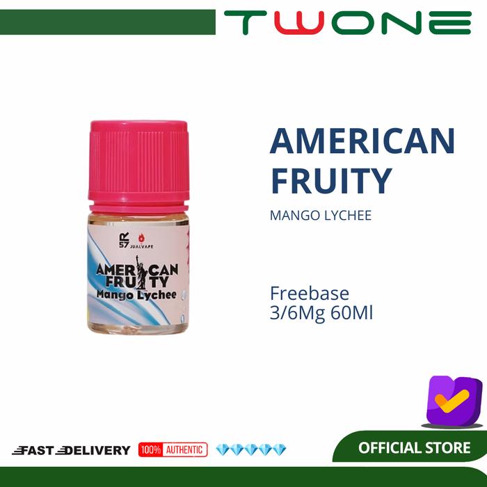 Jual Liquid American Fruity - Mango Lychee 3mg / 6mg Freebase 60ml - 3MG -  Kota Depok - Twoneofficial | Tokopedia