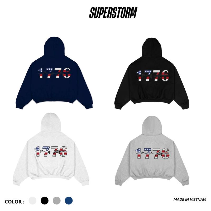 Áo Khoác Dây Kéo Nỉ Form Boxy Chất Nỉ Bông Cao Cấp Hình Thêu