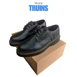 TRUINS - sepatu Oxford pria sepatu boots, Hitam, Shoes, Pantofel jahitan kuning 38-43 TRS25002