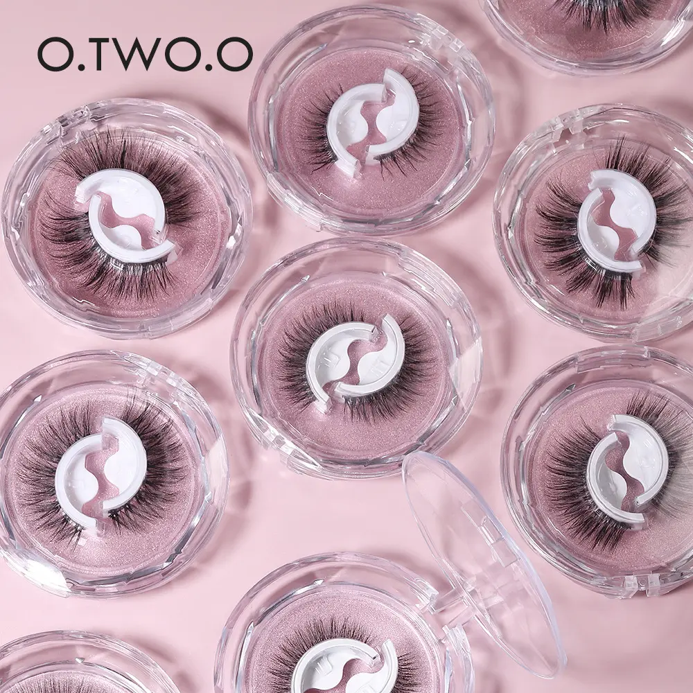 O. TWO O Cross border new product self-adhesive fake eyelashes, single pair, repeatable, glue free, natural and slender simulated eyelashes 2082