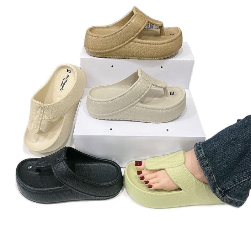 [6] [ Đặt Chuẩn Size ]- Dép Kẹp Xỏ Ngón Nữ Đúc Nguyên Khối Nhẹ Êm, cao 5cm . Đế Chống Trơn Trượt - Hỗ Trợ Đổi Size !