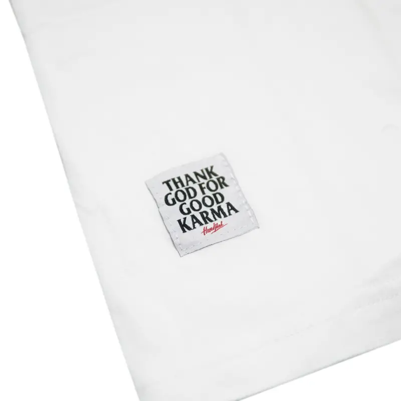 HANDMAD - TS THANKGOD 2 WHT White Men T-shirt 32s 5