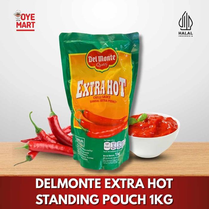 Gambar DELMONTE EXTRA HOT STANDING POUCH 1KG SAUS SAMBAL PEDAS dari OYEFROZEN BUAHBATU Kota Bandung Tokopedia