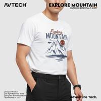 Gambar AVTECH - T-Shirt Kaos Pria Wanita Lengan Pendek Outdoor Casual Harian Cotton Combed- EXPLORE MOUNTAIN - Putih, M dari Avtech Adventure Technology Kota Administrasi Jakarta Timur 5 Tokopedia