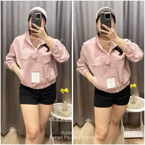 GLIVEO (COD) - JAKET KOREA PARASUT IMPORT PREMIUM / JAKET PARASUT CEWEK / JAKET HOODIE WANITA