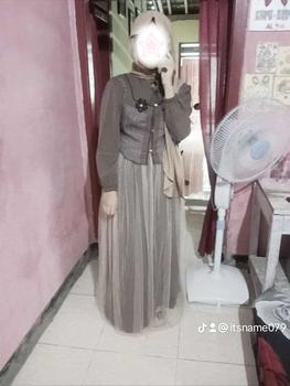 Product Review of Ayucitra gamis bianca fashion muslim dress wanita kekinian terbaru  panjang remaja kondangan mewah gaun from M**. 0