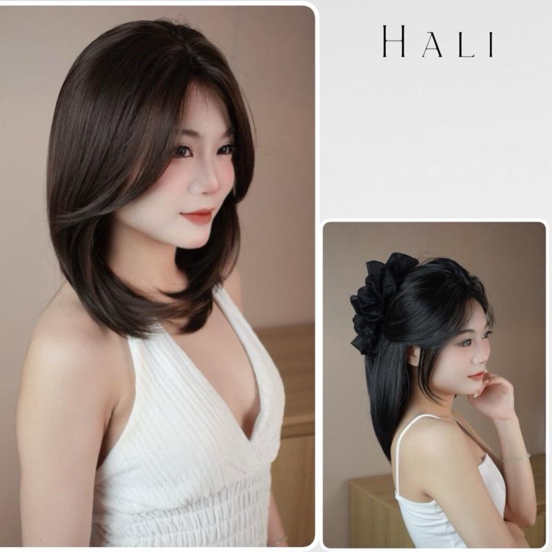Tóc Giả Nữ Nguyên Đầu Layer Cúp 30cm HALI dáng tóc lỡ phong cách Hàn chất tóc cao cấp chịu nhiệt