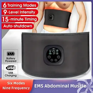 Sabuk Stimulator EMS Otot Perut ABS Six Pack Smart Fitness Sixpad Waist Body Shaping Belt Fitness Massager