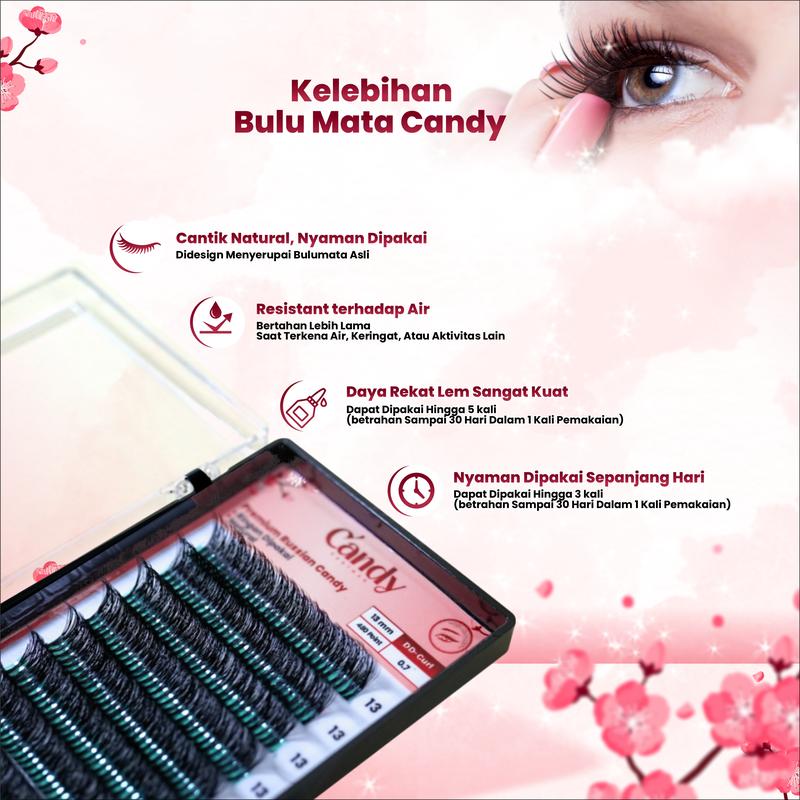 Product Introduction of CANDY EYELASH BULU MATA DD - CURL RUSSIAN 9MM - 14MM DAN MIX Bulumata Waterproof 22