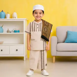 [4 in 1] Setelan Sarkoci Plus Sajadah Usia 1-8 Tahun Setelan Baju Muslim Anak Laki Laki