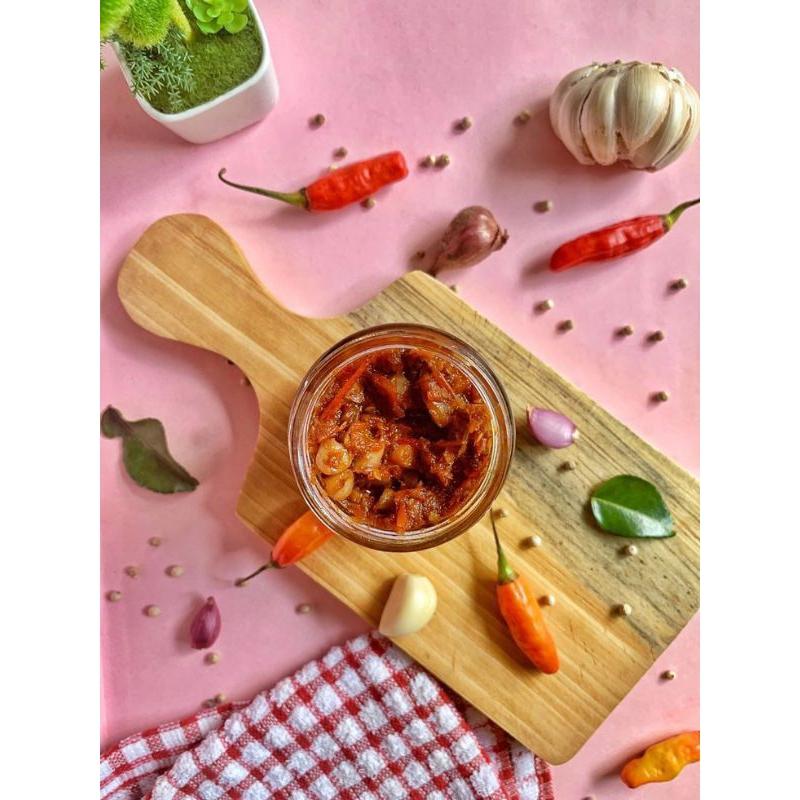 SAMBAL SAMBEL CUMI CAKALANG PETE CABE IJO TERI BALADO EBI KEMASAN 130gram 5