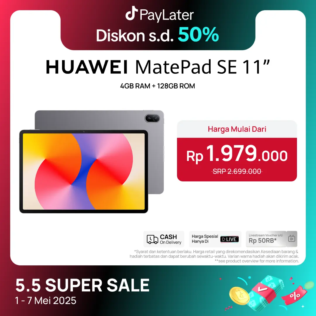 HUAWEI MatePad SE 11" Tablet [4+128GB] |  FHD+ Eye Comfort Display | 7700mAh | Metal Unibody