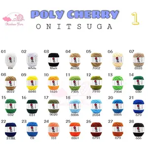 1-49 BENANG RAJUT POLYESTER POLYCHERRY ONITSUGA