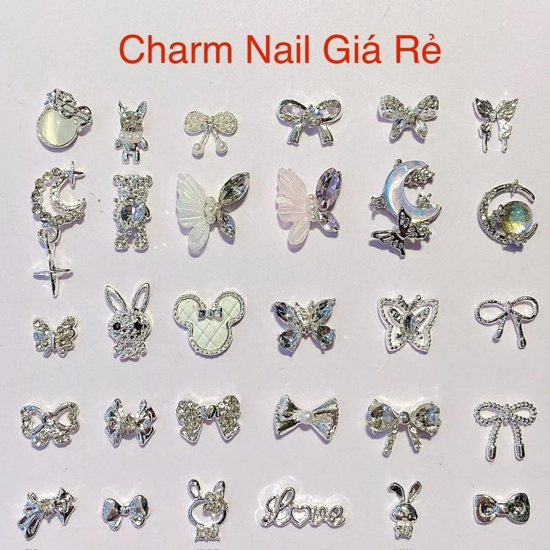 Bảng 8 charm nail trang trí móng tay, sản phẩm chất lượng cao