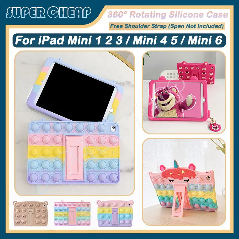 For iPad Mini 1 2 3 Mini 4 5 Mini 6 8.3inch Soft Silicone Shcokproof Case