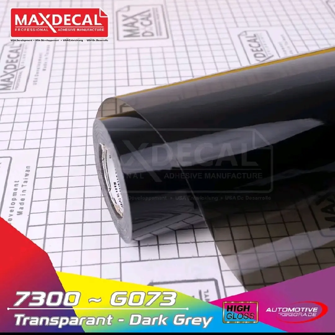 Sticker skotlet maxdecal hitam transparan 7300-G073 premium original ukuran 45x50cm
