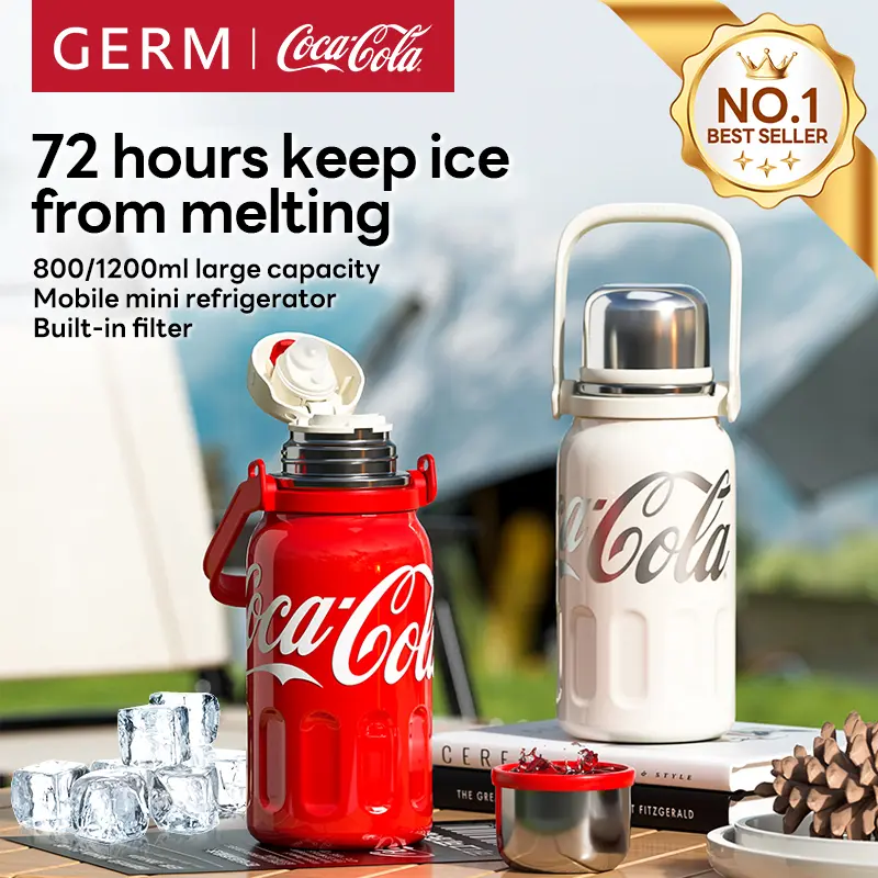 GERM X Coca-Cola B35/B36 Thermos Cup Hot & Cold 316 Stainless Steel Liner Ind 800/1200ml