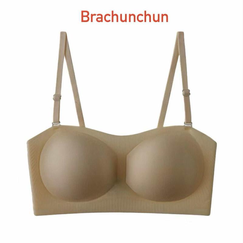 Áo lót chống tụt đệm mỏng bra nữ không dây quả ngang su nước quây ngang M5