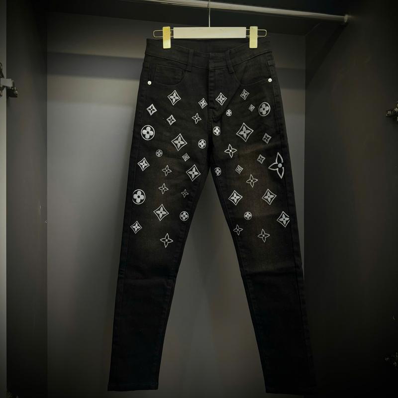  Quần jean nam dài màu đen loang in hoạ tiết trẻ trung boy phố sang trọng chất vải dày dặn hàng mới Menswear Top 