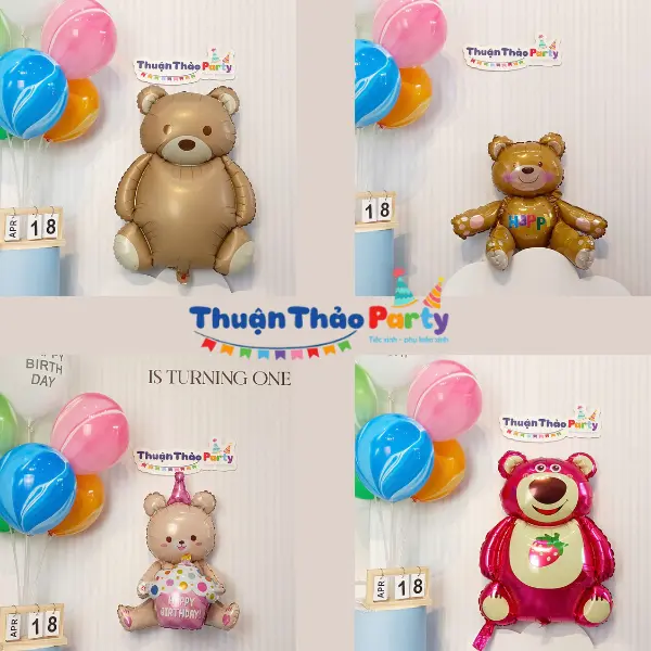 Bóng nhôm hình dạng, con vật đễ thương trang trí tiệc, quà tặng, đồ chơi