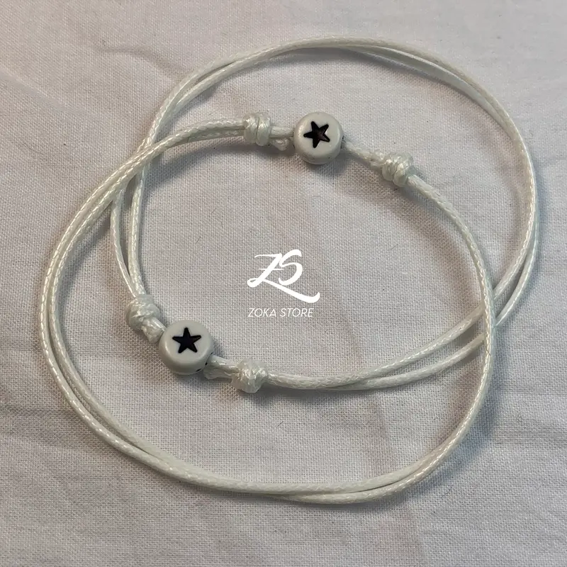 Gelang Bintang Tali Korea Putih - Pria Wanita 4