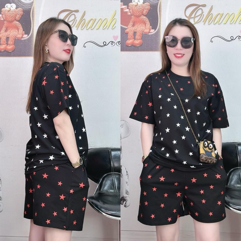 MÃ _G 065 BỘ THUN THÁI T&A PHOM TỪ 45-75kg Chất cotton co giãn bốn chiều,in fun ,mềm mịn mát.tay ngắn,quần đùi cạp lưng thun