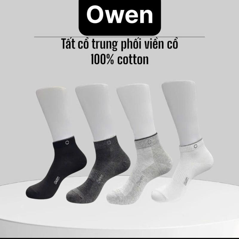 Tất chống hôi chân OWEN PREMIUM cao cấp kháng khuẩn,khử mùi, Cotton 100% co giãn 4 chiều 2025
