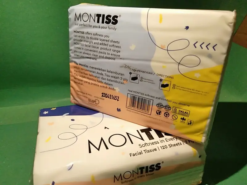 TISU WAJAH MONTISS SOFTNESS 2 PLY 120 SHEET (1PCS) Tissue ramah lingkungan garasi 3