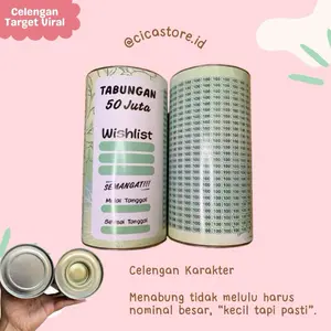 CELENGAN TARGET VIRAL MEDIUM SHORT MURAH BISA COD MINIMALIS PRAKTIS UK : Tinggi 14 cm Diameter 8,5 cm miniaturkabah Permanent tabungan kotak simpan atm Celelang kokoh tahan lama 4 tabung Menabung aeterna peti koin bank box kuromi piggy gembok