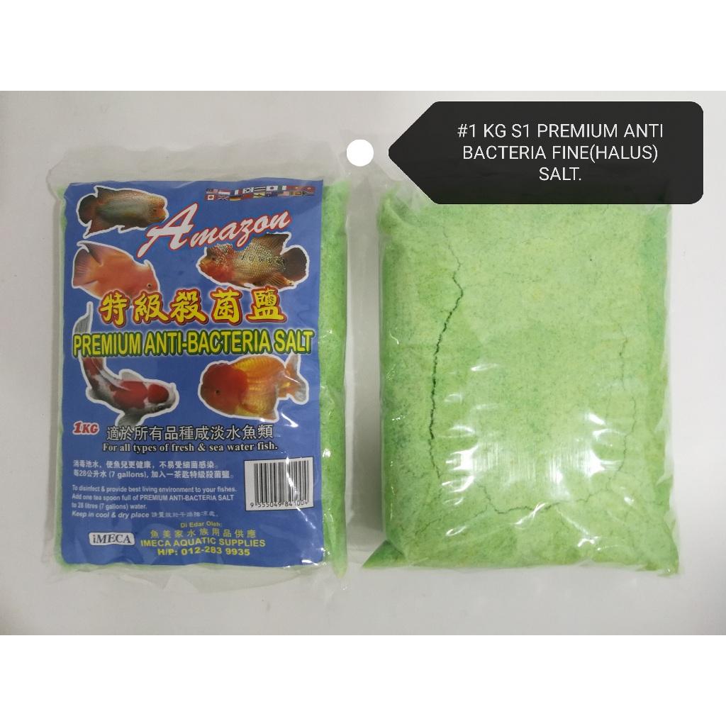 Fine (2xPack) Amazon Anti Bacteria Green S1 Salt 1kg Aquarium Fish Garam Ikan Akuarium