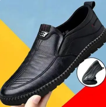 Giày Nam Mới Xuân / Hè, Phiên Bản Nâng Cấp Đóng Hộp, Giày Da, Phong Cách Hàn Quốc, Thời Trang Hợp Xu hướng Giày Da Thường Ngày 3A