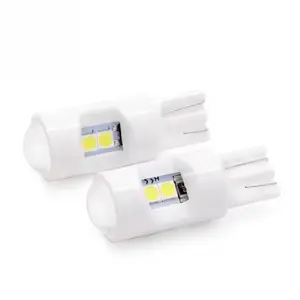 BACA DESKRIPSI Ya —- SEPASANG (2Biji) Lampu Senja T10 12 Volt Nyala Diam 6 Led Mika Putih