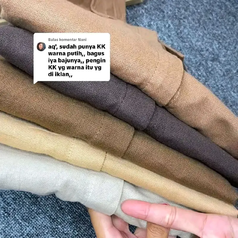 kemeja Wanita Linen Hanna Shirt Kancing Belakang Original - Atasan Oversize Basic Nyaman Baju Kain Panjang Variasi Top 6