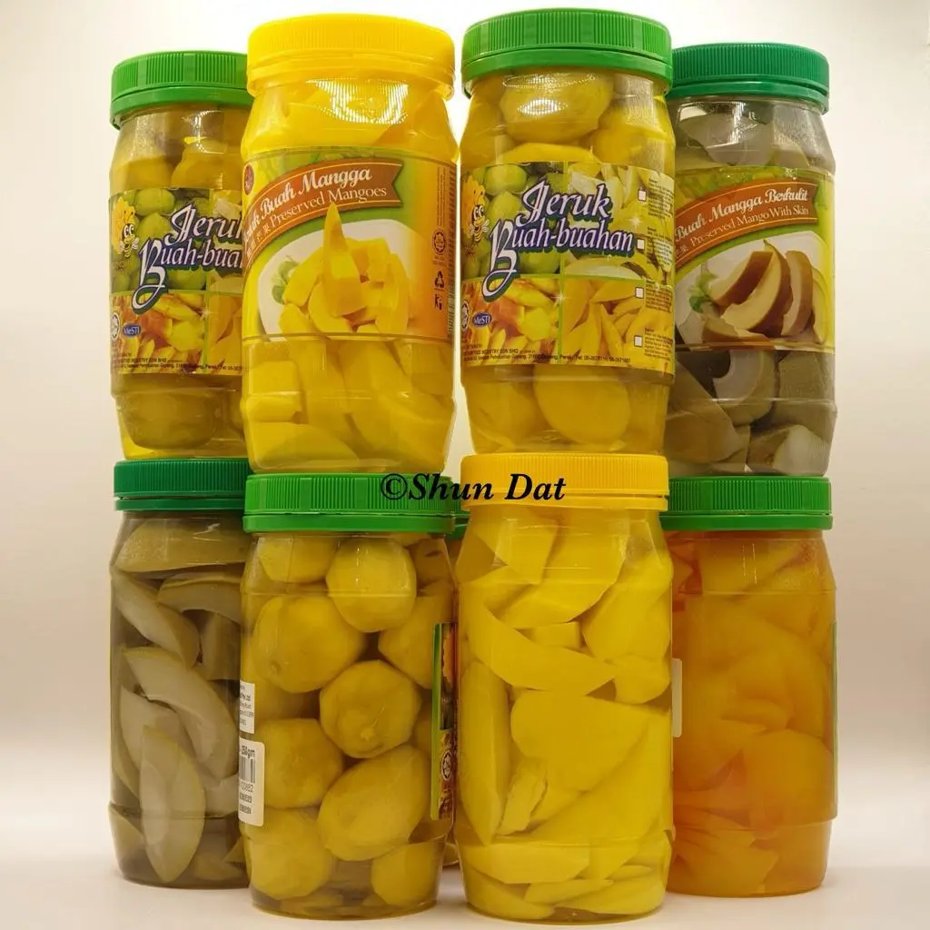 Preserved Mango/Papaya/Balonglong (Kedondong)/Nutmeg/Guava/Garlic/Ginger/Sengkuang()/Keludi/Salak/Crunch Peach