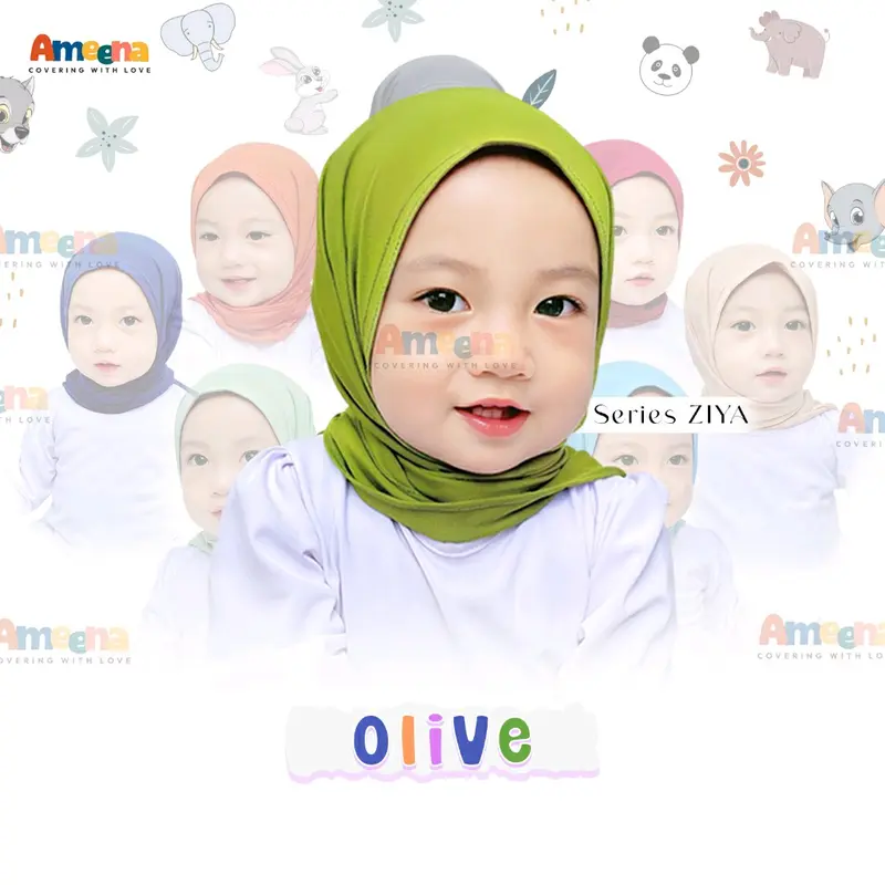 SEGITIGA INSTAN KANCING ANAK ZIYA-SEGITIGA JERSEY USIA 2-5 TAHUN BY DESMONDA Jilbab Muslim Nyaman Kerudung Cantik 8
