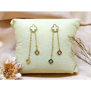Anting Bunga Juntai Gold Anti Karat Tidak Luntur Fashion Wanita - Earrings