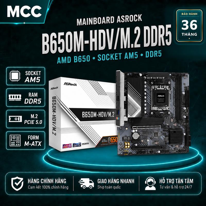 Mainboard ASRock B650M-HDV/M.2 DDR5 ( AM5 - mATX )