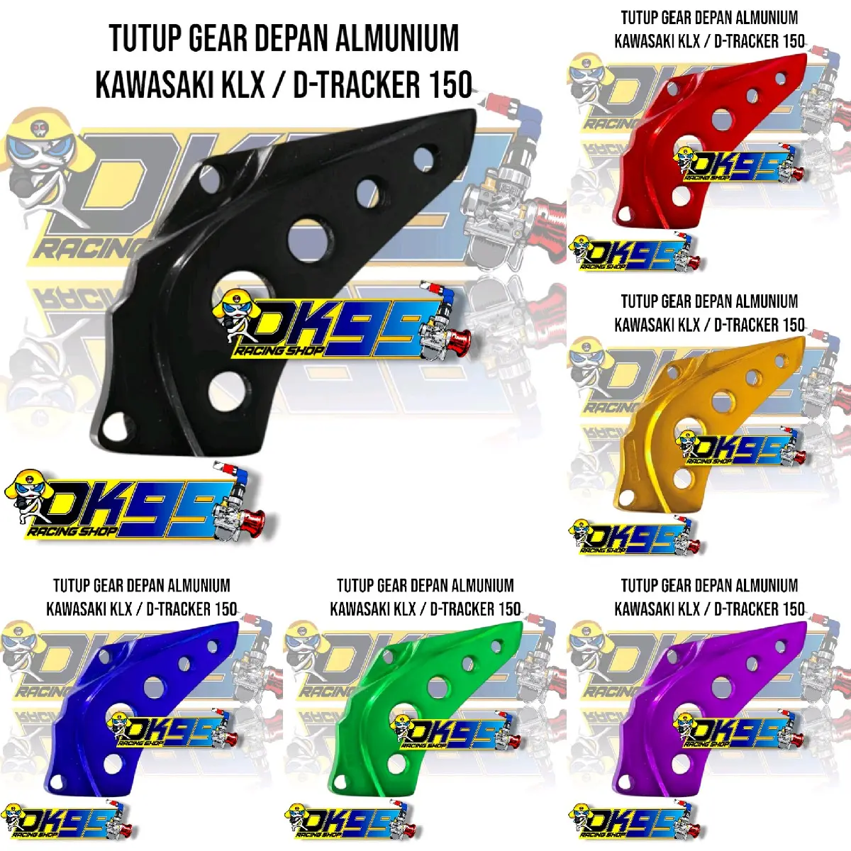 COVER TUTUP GIR GEAR DEPAN KAWASAKI KLX 150 DTRACKER 150 BAHAN FULL ALMUNIUM