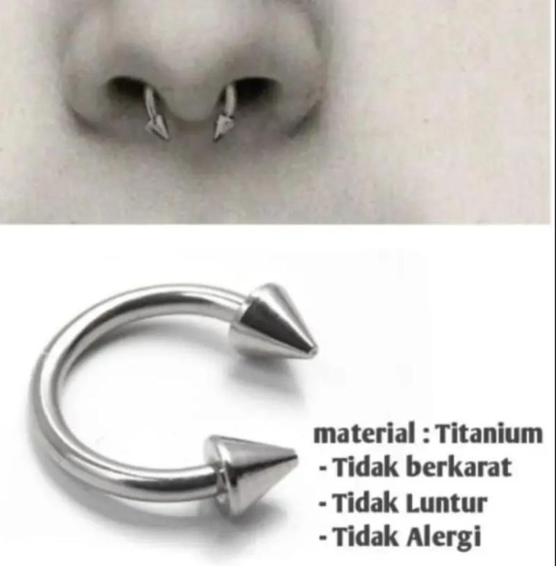 Product Introduction of PROMO MURAH ANTING TINDIK HIDUNG BIBIR/TELINGA PRIA DAN WANITA BENTUK TAPAL KUDA ORI A18 DEWASA Earrings 7