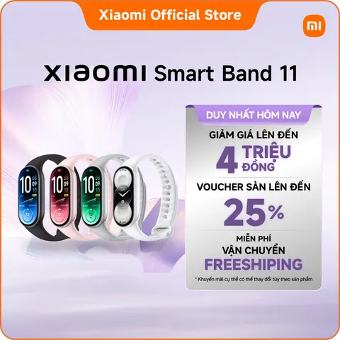 Đồng hồ thông minh Xiaomi Smart band 11｜Màn hình AMOLED 1,72" ｜Viền siêu mỏng đối xứng ｜ NFC