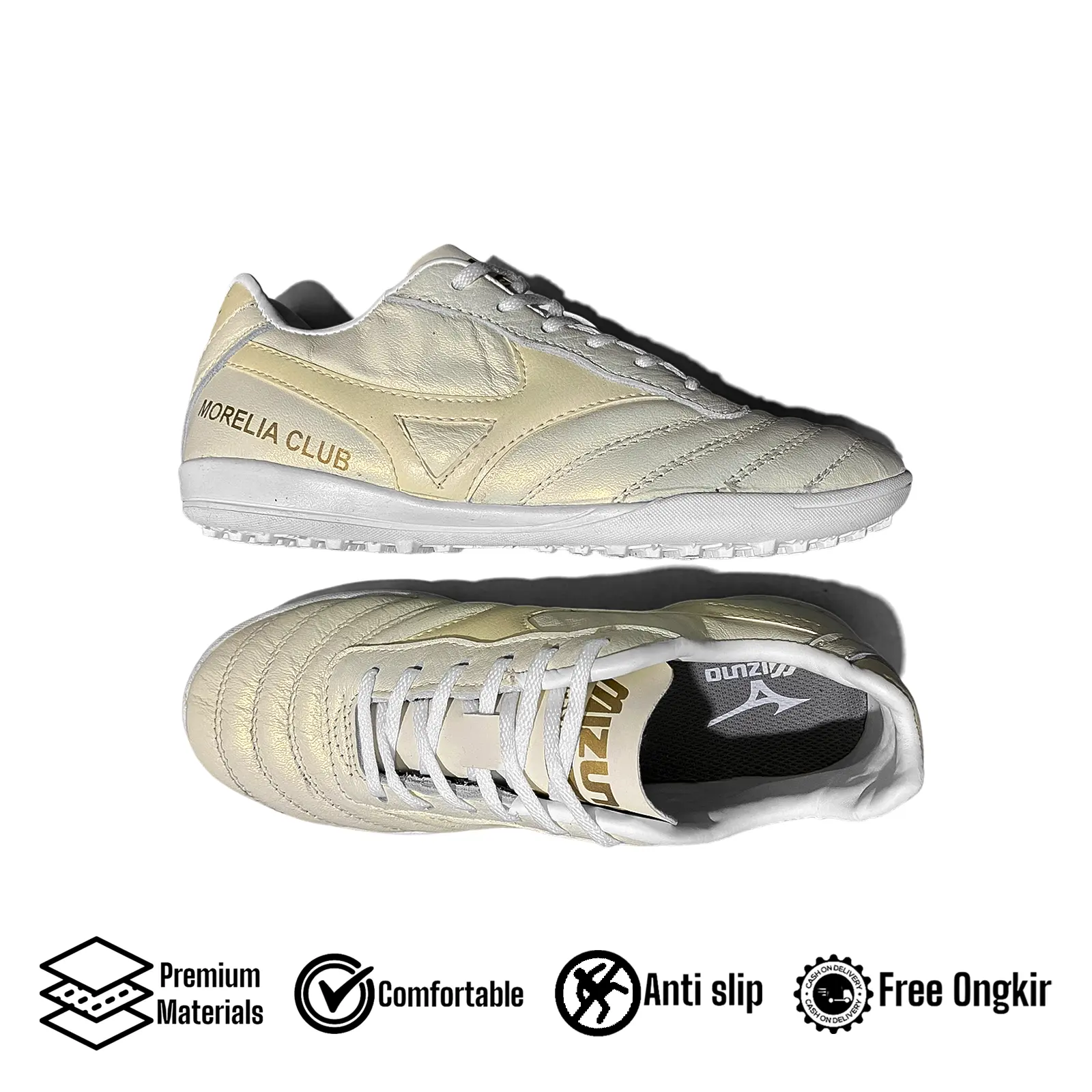 Sepatu MZN Sepatu Futsal Kulit Sepatu Futsal Pria Outsole Turf Gerigi Sepatu Indoor