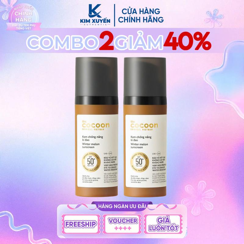   COMBO 2  Kem chống nắng bí đao Cocoon 50ML 