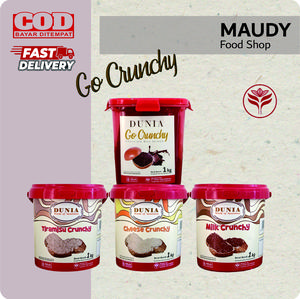 DUNIA Spread Crunchy - 1 kg Pail - All Varian - Cemilan Coklat & Manis - Ide Jualan, Snack, Baking, Makanan, Selai