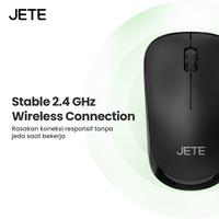Gambar Mouse Wireless JETE MS105 Mouse 1200 DPI 3 Level Mouse Tanpa Kabel USB Dongle Silent Click Mouse Kantor Komputer Laptop Windows For Macbook - Black dari JETE Indonesia Kota Bandung 4 Tokopedia
