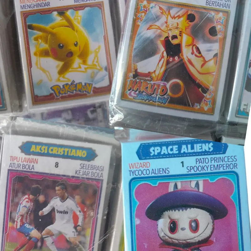 2pack Mainan Kartu Kwartet Renceng Motif Labubu Pokemon Bola 3