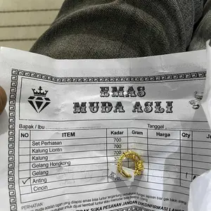 Anting anting 2 3.5grPerhiasan Wanita Remaja Dan Dewasa.Elegan Gold Costume Fashion. Earring