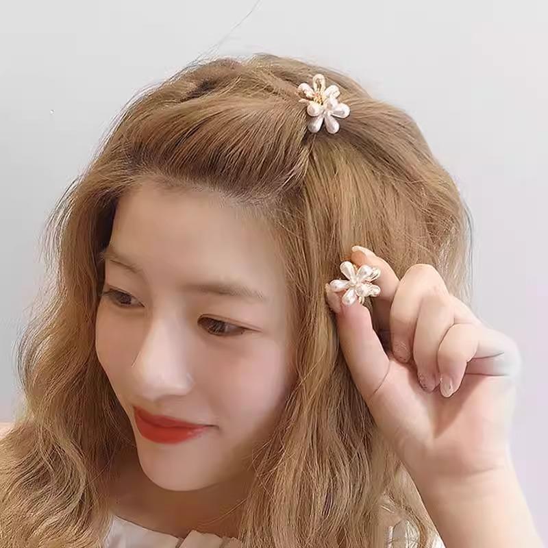  Kẹp Tóc Cô Gái Phong Cách Hàn Quốc Thiết Kế Dễ Thương Phụ Kiện Sau Đầu Kẹp Tóc Mái Kẹp Bên Nổi Tiếng Trên Internet Phong Cách Ins Mũ Đội Đầu Nhỏ Kẹp Hoa Quyến Rũ Hoa Trà Women 