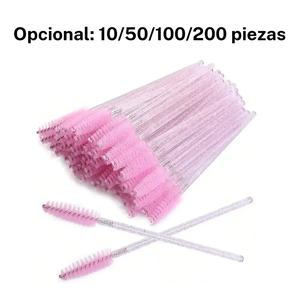 Brocha desechable para pestañas con contenedor de almacenamiento, cepillos de cejas doblables, brocha para extensiones de pestañas, cepillo de cejas, brochas para aceite de ricino, maquillaje
