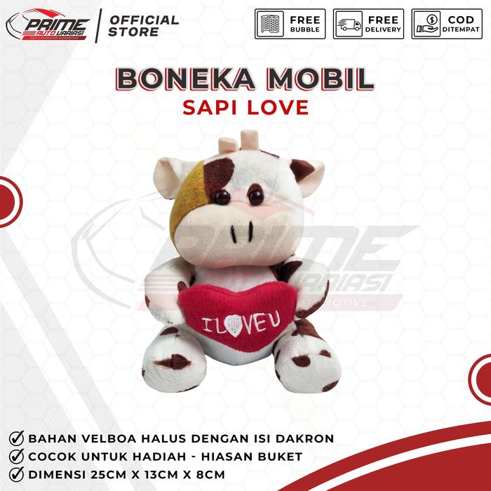 Gambar Bantal Mobil Boneka Bantal Boneka " Sapi Love " dari PRIME AUTO VARIASI Kota Administrasi Jakarta Pusat Tokopedia